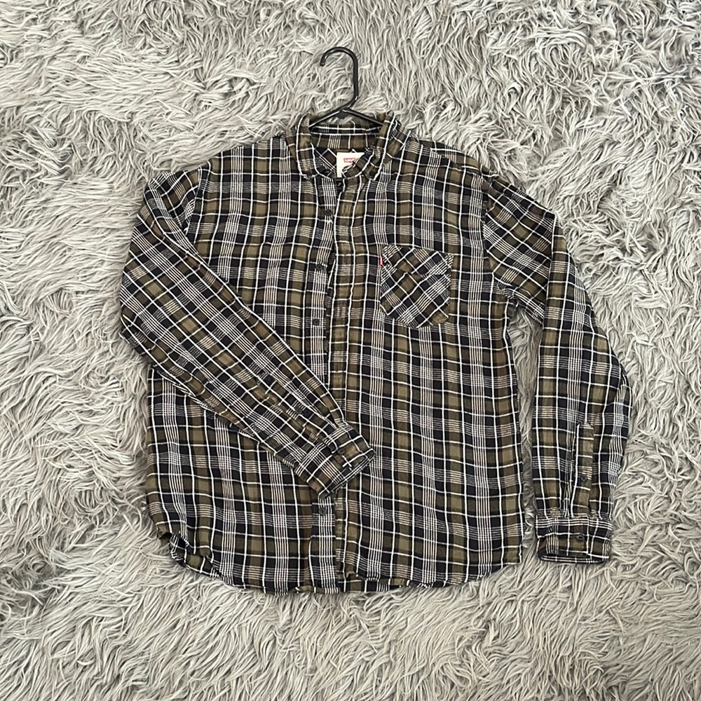 Levi’s, L, green shirt